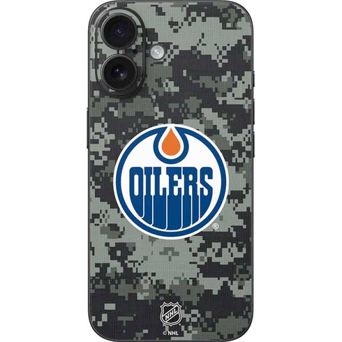 NHL Edmonton Oilers Camo iPhone 16 Skin
