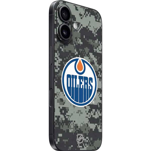 NHL Edmonton Oilers Camo iPhone 16 Skin