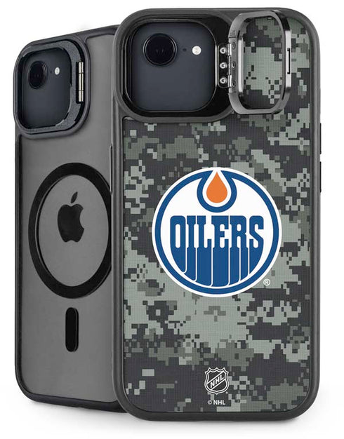NHL Edmonton Oilers Camo iPhone 16e Kickstand Case