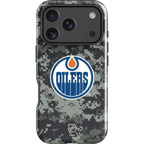 NHL Edmonton Oilers Camo iPhone 18 Pro Impact Case
