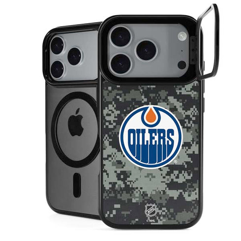 NHL Edmonton Oilers Camo iPhone 18 Pro Kickstand Case