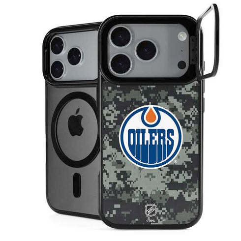 NHL Edmonton Oilers Camo iPhone 18 Pro Max Kickstand Case
