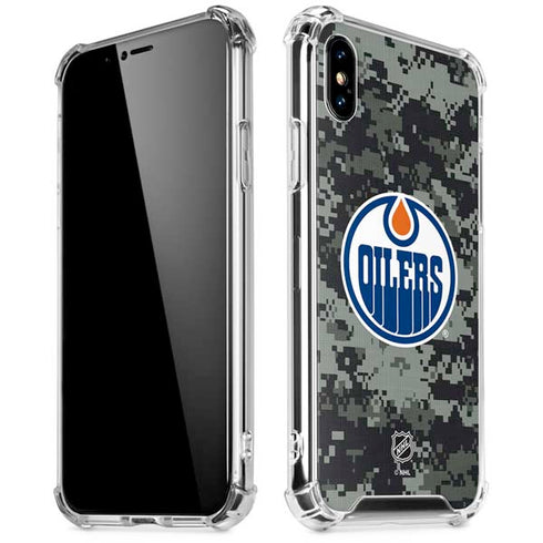 NHL Edmonton Oilers Camo iPhone X/XS Clear Case