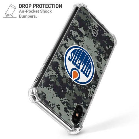 NHL Edmonton Oilers Camo iPhone X/XS Clear Case