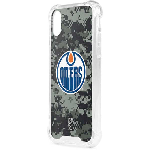 NHL Edmonton Oilers Camo iPhone XS Clear Case