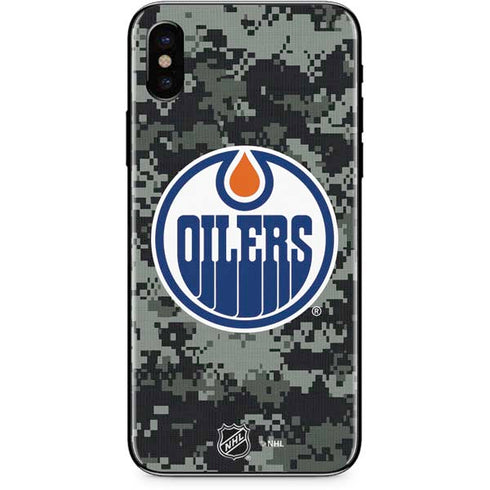 NHL Edmonton Oilers Camo iPhone XS Skin