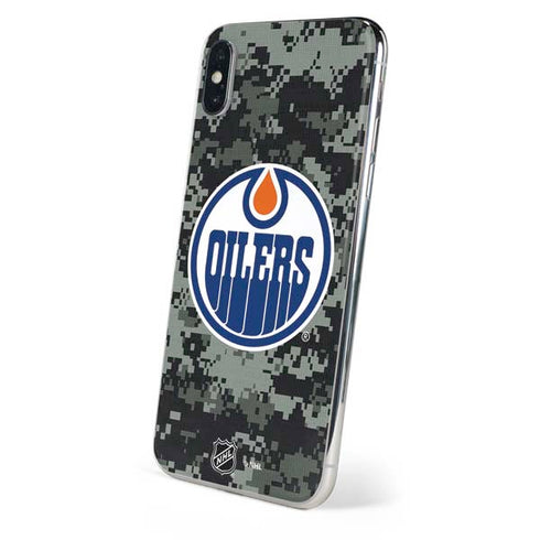 NHL Edmonton Oilers Camo iPhone XS Skin