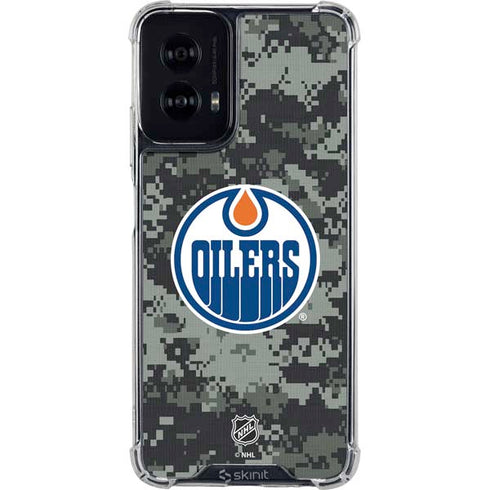 NHL Edmonton Oilers Camo Moto G Power 5G (2024) Clear Case