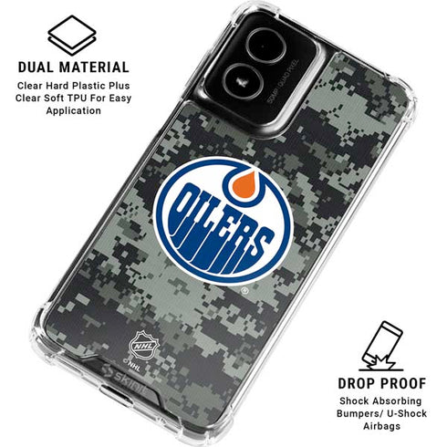 NHL Edmonton Oilers Camo Moto G Power 5G (2024) Clear Case
