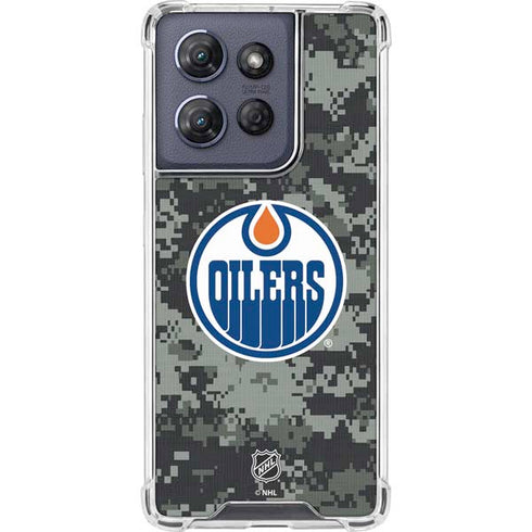 NHL Edmonton Oilers Camo Moto G Power 5G (2025) Clear Case
