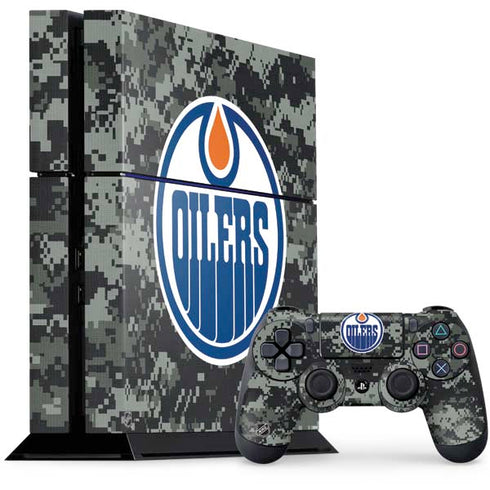 NHL Edmonton Oilers Camo PS4 Console and Controller Bundle Skin
