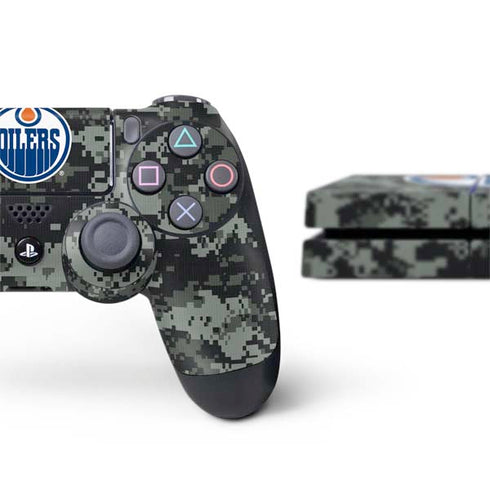 NHL Edmonton Oilers Camo PS4 Console and Controller Bundle Skin