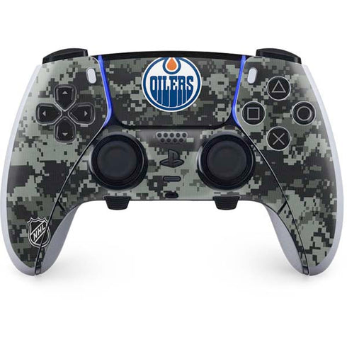 NHL Edmonton Oilers Camo PS5 DualSense Edge Pro Controller Skin