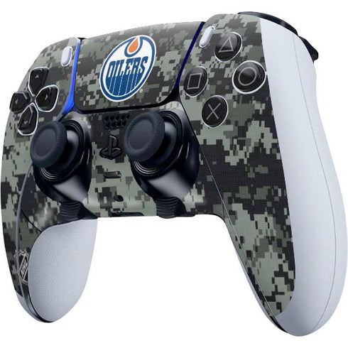 NHL Edmonton Oilers Camo PS5 DualSense Edge Pro Controller Skin