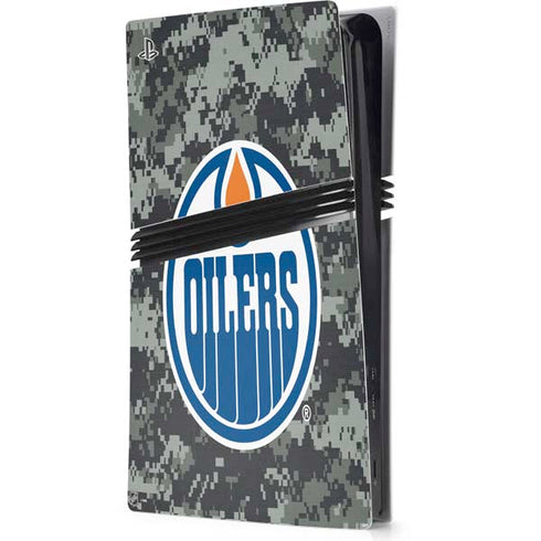 NHL Edmonton Oilers Camo PS5 Pro Console Skin