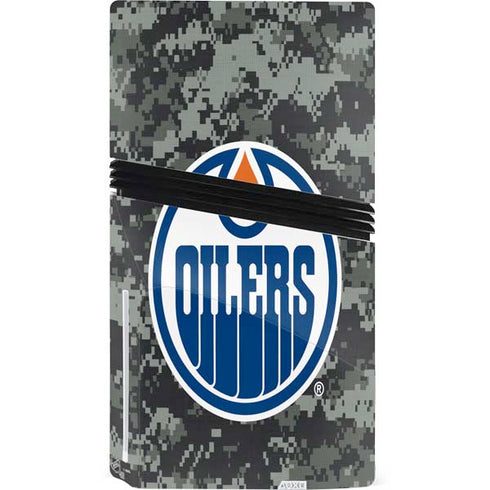 NHL Edmonton Oilers Camo PS5 Pro Disk Bundle Skin