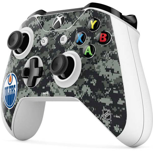 NHL Edmonton Oilers Camo Xbox One S All-Digital Edition Bundle Skin