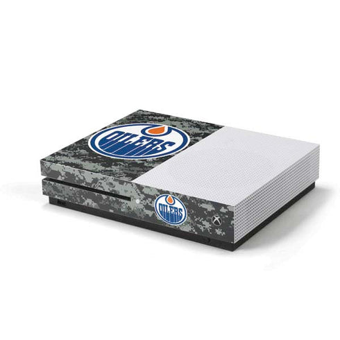 NHL Edmonton Oilers Camo Xbox One S Console Skin