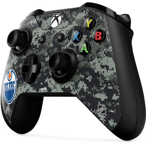 NHL Edmonton Oilers Camo Xbox One X Controller Skin