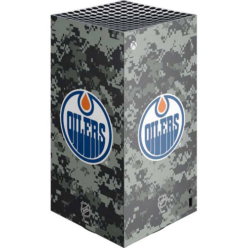 NHL Edmonton Oilers Camo XBox Series X Digital Edition Console Skin