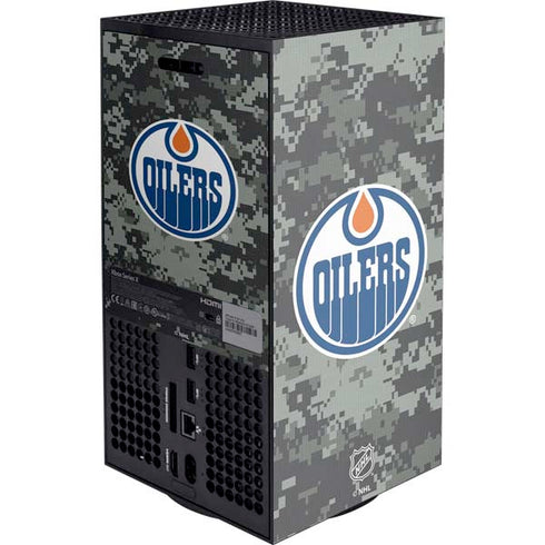 NHL Edmonton Oilers Camo XBox Series X Digital Edition Console Skin
