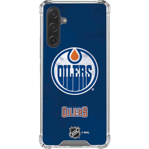 NHL Edmonton Oilers Distressed Galaxy A17 Clear Case