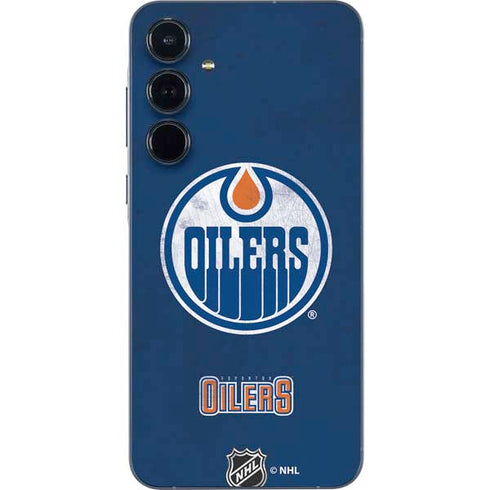 NHL Edmonton Oilers Distressed Galaxy A35 5G Skin