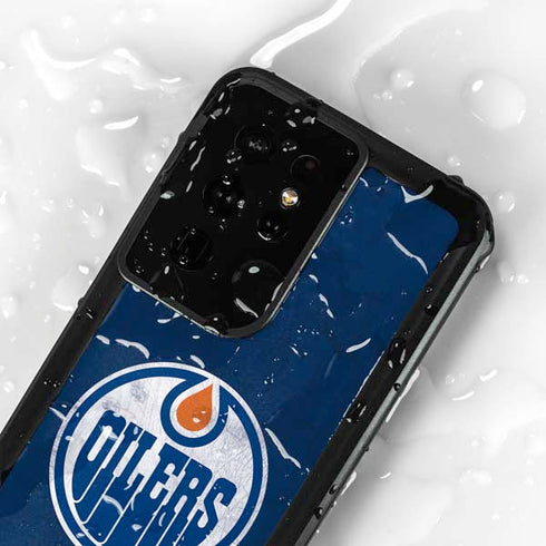 NHL Edmonton Oilers Distressed Galaxy S24 Ultra Waterproof Case