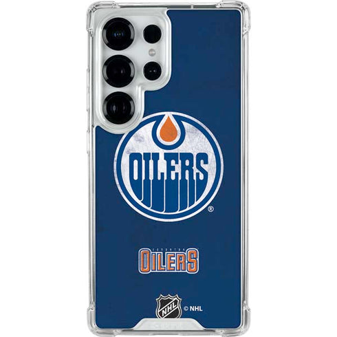 NHL Edmonton Oilers Distressed Galaxy S25 Ultra Clear Case