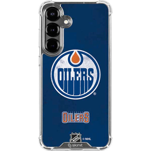 NHL Edmonton Oilers Distressed Galaxy S26 Clear Case
