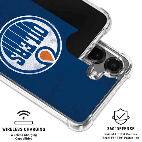 NHL Edmonton Oilers Distressed Galaxy S26 Plus Clear Case