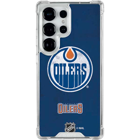 NHL Edmonton Oilers Distressed Galaxy S26 Ultra Clear Case