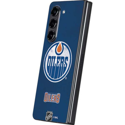 NHL Edmonton Oilers Distressed Galaxy Z Fold5 5G Skin