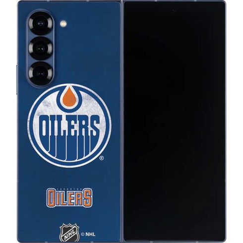 NHL Edmonton Oilers Distressed Galaxy Z Fold6 Skin