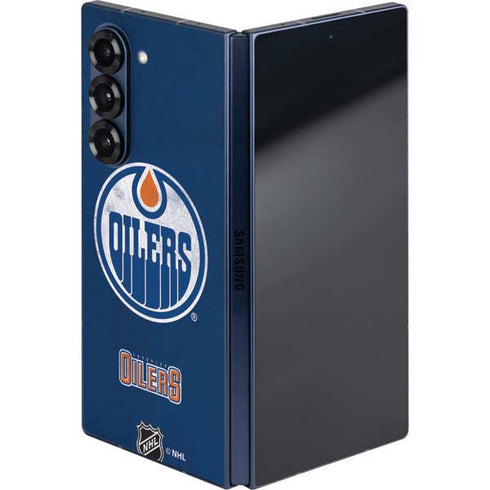 NHL Edmonton Oilers Distressed Galaxy Z Fold6 Skin