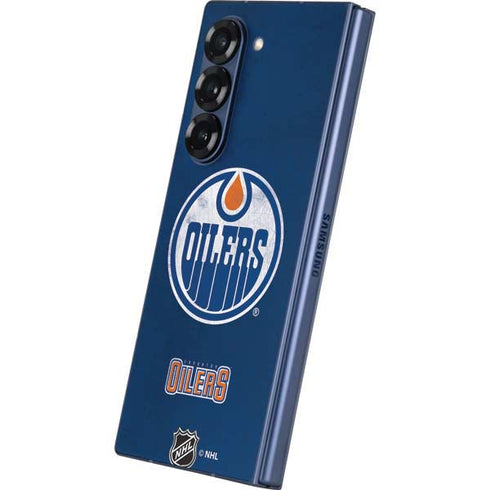 NHL Edmonton Oilers Distressed Galaxy Z Fold6 Skin