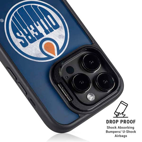 NHL Edmonton Oilers Distressed iPhone 14 Pro Kickstand Case