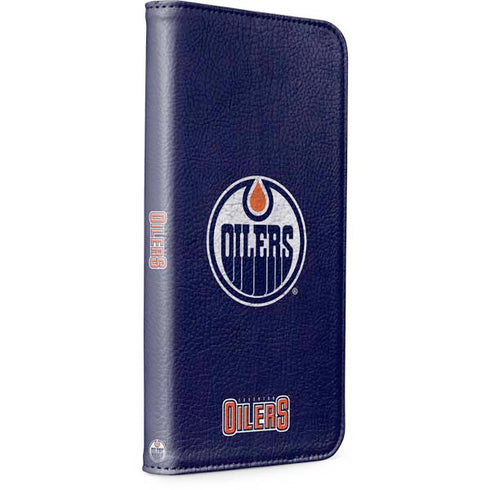NHL Edmonton Oilers Distressed iPhone 15 Plus Folio Case