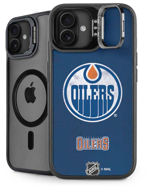 NHL Edmonton Oilers Distressed iPhone 16 Kickstand Case