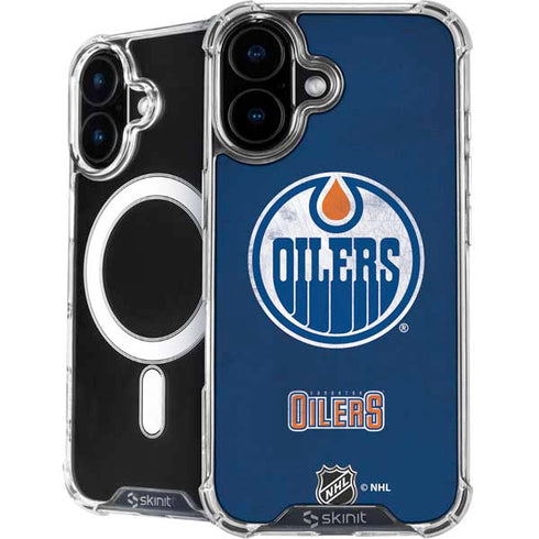 NHL Edmonton Oilers Distressed iPhone 16 MagSafe Case