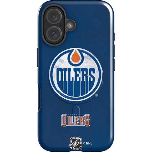NHL Edmonton Oilers Distressed iPhone 16 Magsafe Impact Case
