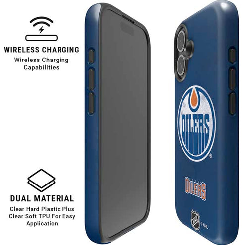 NHL Edmonton Oilers Distressed iPhone 16 Magsafe Impact Case