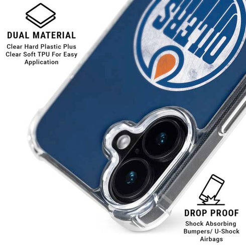 NHL Edmonton Oilers Distressed iPhone 16 Plus MagSafe Case