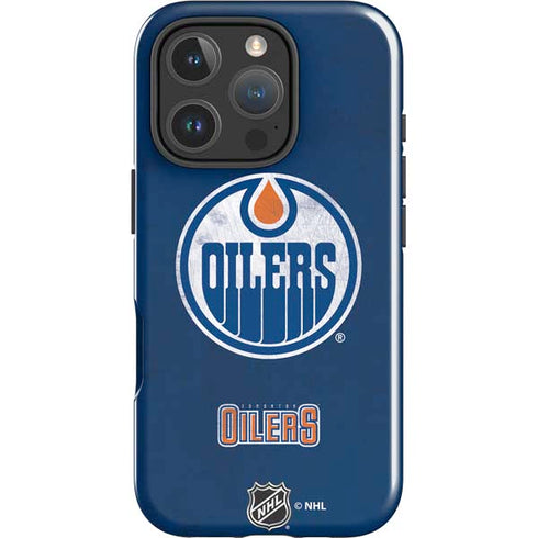 NHL Edmonton Oilers Distressed iPhone 16 Pro Impact Case