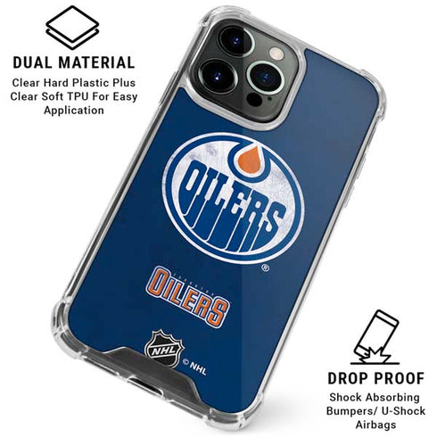 NHL Edmonton Oilers Distressed iPhone 16 Pro Max Clear Case