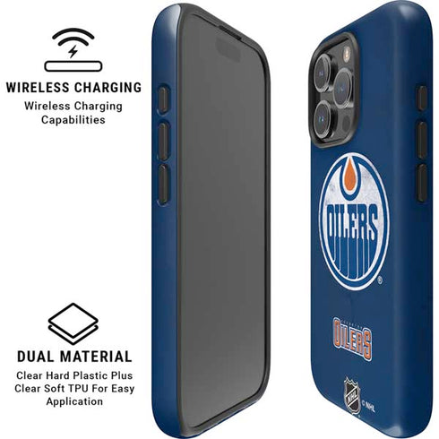 NHL Edmonton Oilers Distressed iPhone 16 Pro Max Magsafe Impact Case