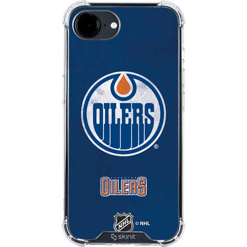 NHL Edmonton Oilers Distressed iPhone 16e Clear Case