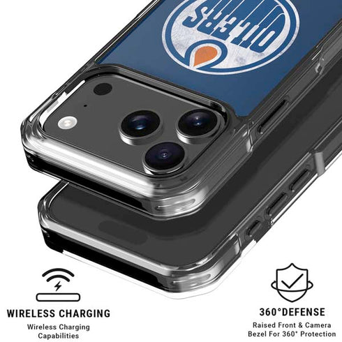 NHL Edmonton Oilers Distressed iPhone 18 Pro Clear Case