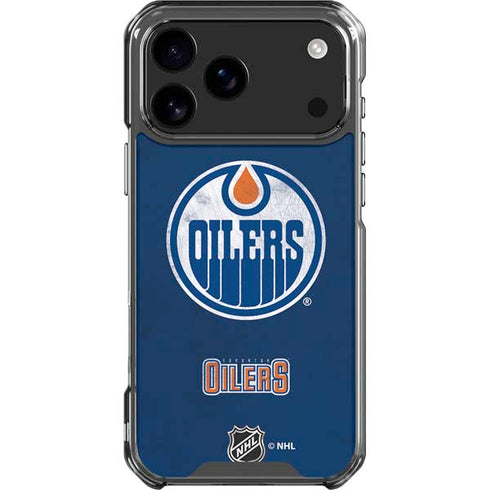 NHL Edmonton Oilers Distressed iPhone 18 Pro Max Clear Case