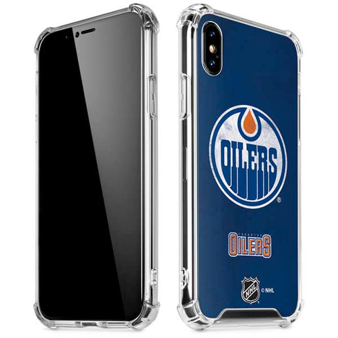 NHL Edmonton Oilers Distressed iPhone X/XS Clear Case